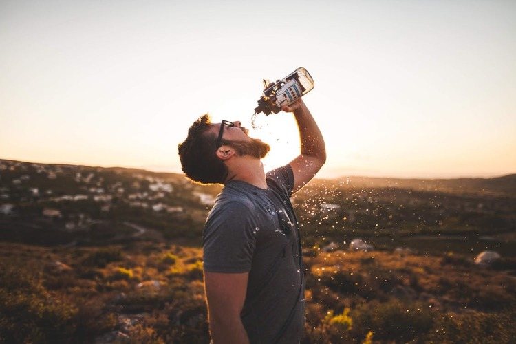 drinking water